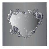 20番目のプラチナバラハートフレーム4枚の写真 フォトキューブ (正面)