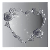 20番目のプラチナバラハートフレーム4枚 フォトキューブ (右)