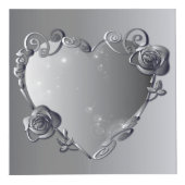 20番目のプラチナバラハートフレーム4枚 フォトキューブ (正面)
