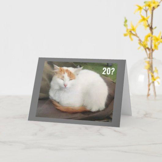 20番目の信じ誕生日で祝きない カード (黄色い花)