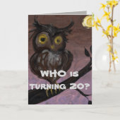 20番目の誕生日カード カード (黄色い花)