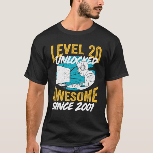 20番目の誕生日ギフトレベル20以素晴らし降 Tシャツ (正面)