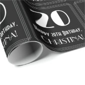 20番目の誕生日-インスパイアアールデコ検索"20",名前 ラッピングペーパー (ロールコーナー)