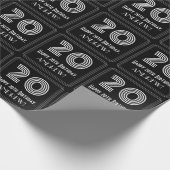20番目の誕生日:インスパイアアールデコ「20」を検索(名前あり) ラッピングペーパー (角)