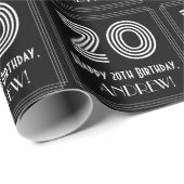 20番目の誕生日:インスパイアアールデコ「20」を検索(名前あり) ラッピングペーパー (ロールコーナー)