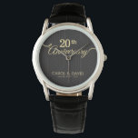 20祝周年。カスタマイズ。 腕時計<br><div class="desc">Freepikによるデザインはこちら: http://www.zazzle.com/produkto</div>
