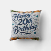 20祝番誕生日ギフト装飾用クッション! クッション (裏面)