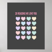20私たちはあなたを愛する理由 – 20誕生日ギフト ポスター (正面)