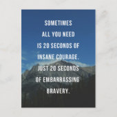 20秒の非常識な勇気の引用文 ポストカード (正面)