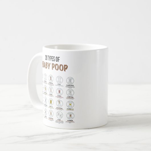 20種類のベビーウンチ11ozコーヒーマグ コーヒーマグカップ (正面左)