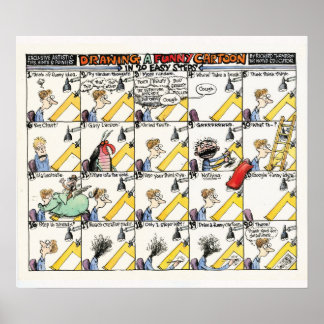 20簡単のスケッチポスタおもしろいーへの手順 ポスター