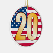 20米国の金ゴールド セラミックオーナメント (右)