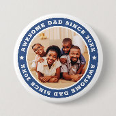 20素晴らしXX以降のパパ写真モダンシンプル 缶バッジ (正面)