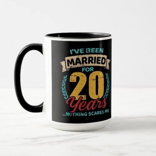 20結婚した年20周年結婚の マグカップ (左)