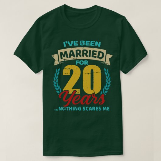 20結婚した年20周年結婚の Tシャツ (デザイン正面)