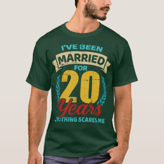 20結婚した年20周年結婚の Tシャツ