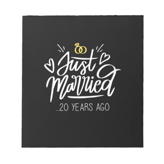 20結婚周年 ノートパッド (正面)