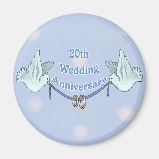 20結婚周年 マグネット (正面)