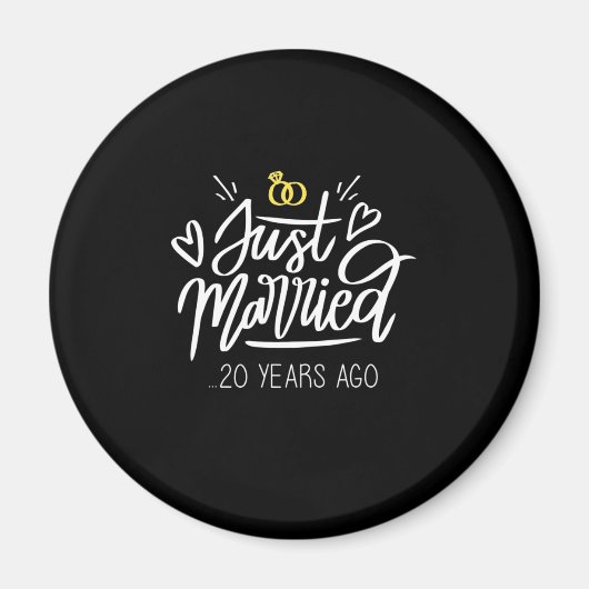 20結婚周年 マグネット (正面)