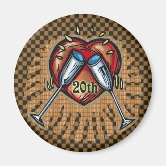 20結婚周年 マグネット (正面)