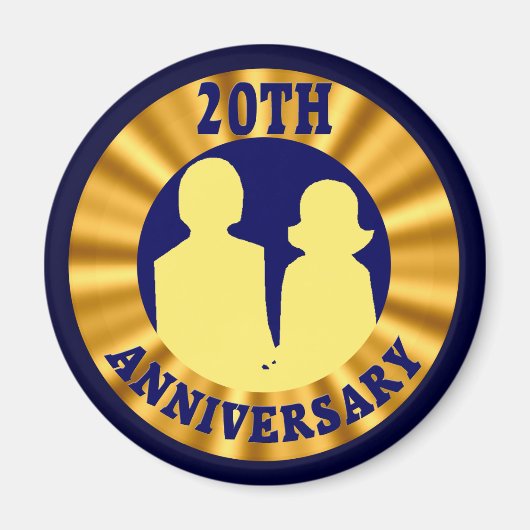 20結婚周年 マグネット (正面)