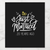 20結婚周年 ワインラベル (シングルラベル)