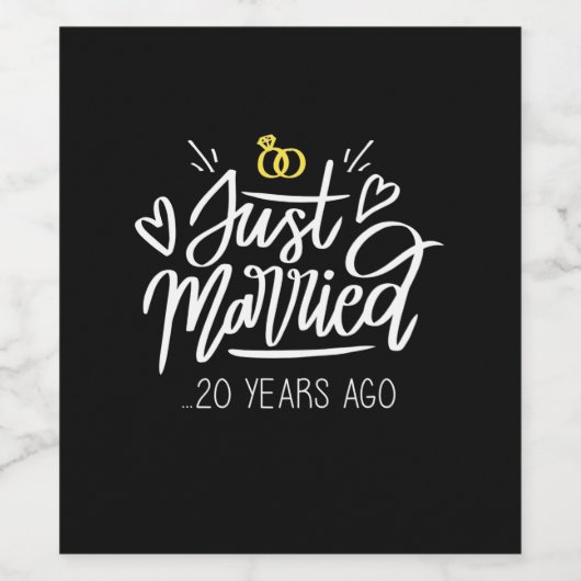 20結婚周年 ワインラベル (シングルラベル)