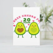 20結婚周年| 夫ギフトRSVP ca 出欠カード (スタンド正面)