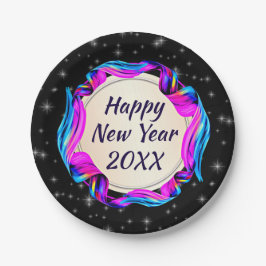 20絵を描xx年20月7日の夜の空のリボン ペーパープレート