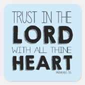 20聖書の聖句クリスチャンのシール スクエアシール (正面)