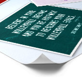 20色のバレーボール引用文 ポスター (角)