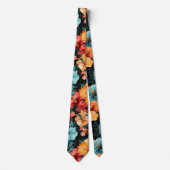 #20花柄 ネクタイ (正面)