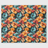 #20花柄 ラッピングペーパー (フラット)