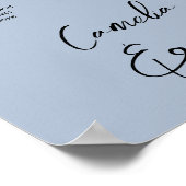 20表ほこりっぽい青い写真の座席表 ポスター (角)