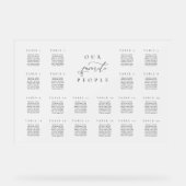 20表フロステッド・アクリル製座席表 アクリルサイン (正面)