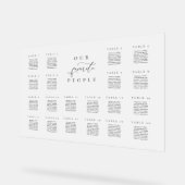 20表フロステッド・アクリル製座席表 アクリルサイン (傾斜)