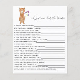 20親の赤ちゃんシャワーゲームに関する質問