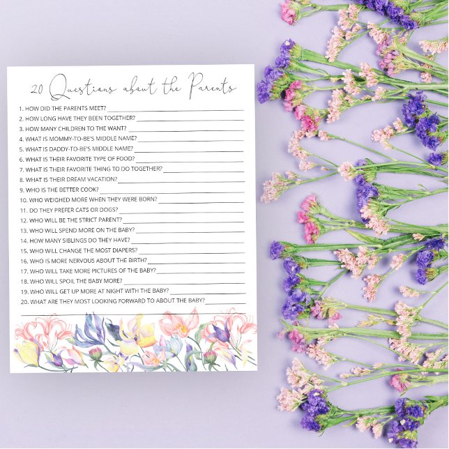 20親の赤ちゃんシャワーゲームに関する質問 (クリエイターアップロード済み)