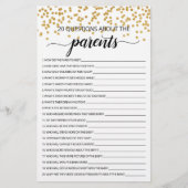 20親の赤ちゃんシャワーゲームに関する質問 (正面)