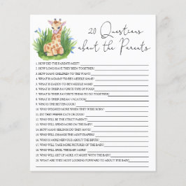 20親の赤ちゃんシャワーゲームに関する質問