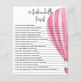 20親の赤ちゃんシャワーゲームに関する質問