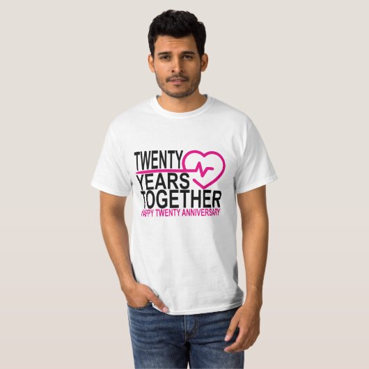 20記念日一緒の20年。 Tシャツ (正面フル)