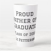 20誇りを持ったXXの大学院生の父親が名前を追加 カフェラテマグ (正面)