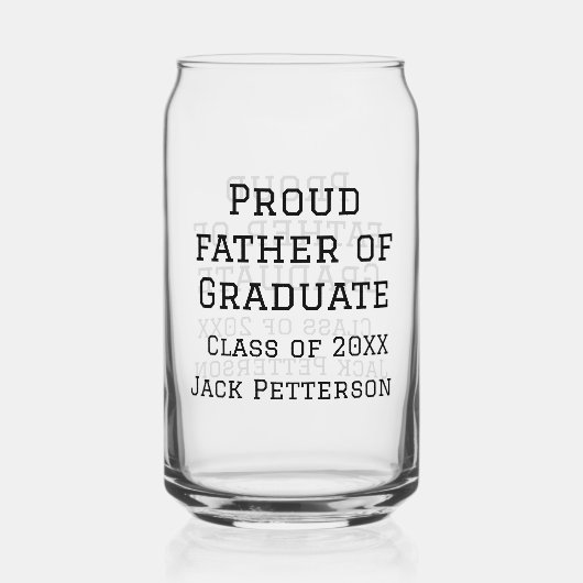 20誇りを持ったXXの大学院生の父親が名前を追加 ガラス缶 (正面)