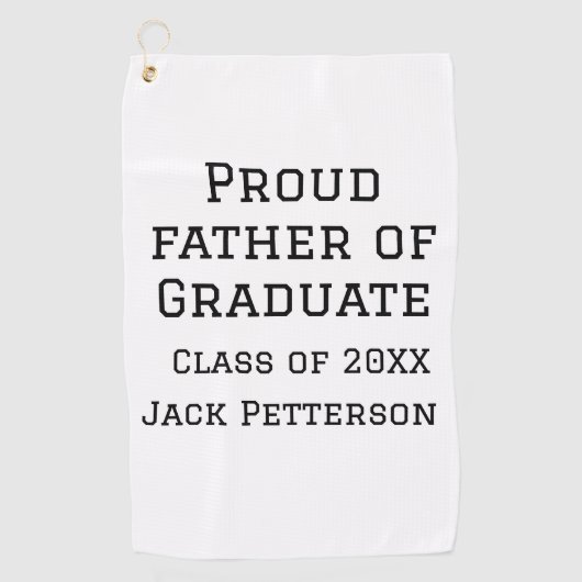 20誇りを持ったXXの大学院生の父親が名前を追加 ゴルフタオル (正面)