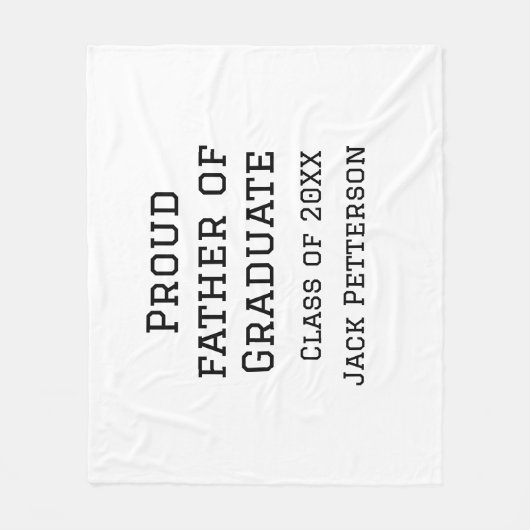 20誇りを持ったXXの大学院生の父親が名前を追加 フリースブランケット (正面)