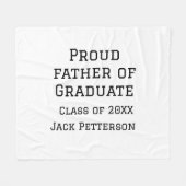 20誇りを持ったXXの大学院生の父親が名前を追加 フリースブランケット (正面(横))