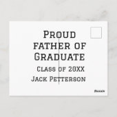 20誇りを持ったXXの大学院生の父親が名前を追加 ポストカード (裏面)