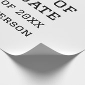 20誇りを持ったXXの大学院生の父親が名前を追加 ラッピングペーパー (角)