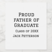 20誇りを持ったXXの大学院生の父親が名前を追加 ワインラベル (シングルラベル)